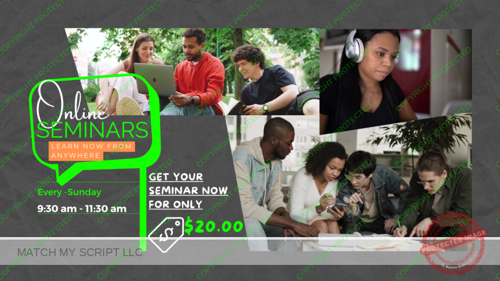 Online Seminar (Learn From Anywhere) *FIRST COME FIRST SERVED (12 Seats)*